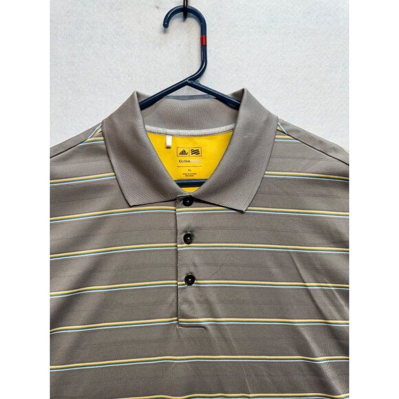 Adidas Clima Cool Striped Polo Golf Casual Size XL - Picture 2 of 12